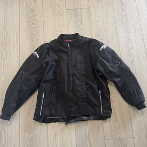 Teknic Motorcycle Riding Jacket With Pads Full Zip Mens Size 48 XL/XXL
